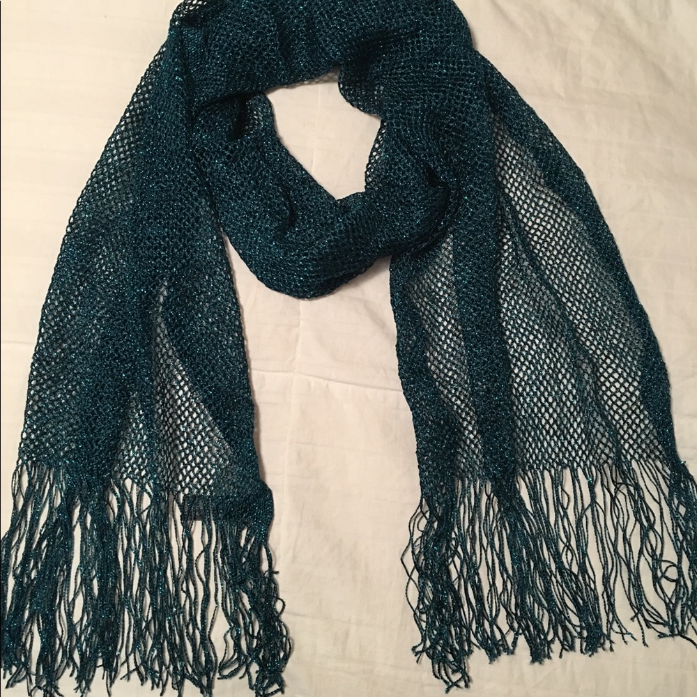 Express Gorgeous Fashion Teal Scarf with Sparkle